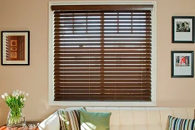 Cordless 2 Inch Faux Wood Blinds